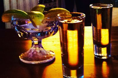 Close-up of drink on table