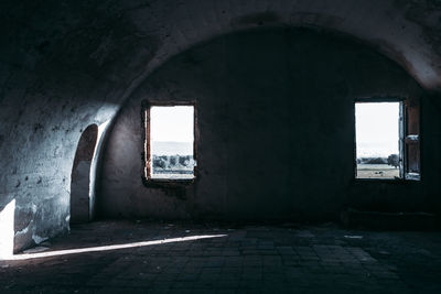 Interior of abandoned building