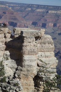 Aerial view of rock formations