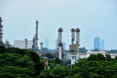 View of factory against sky