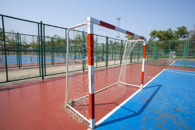 View of basketball hoop against sky