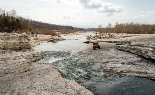 Scenic view of river against sky