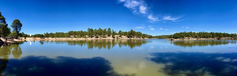 Panoramic view of lake against sky