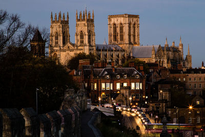 View of cathedral against sky in city