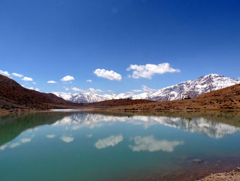 Scenic view of dhankar lake