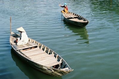 Boats in lake