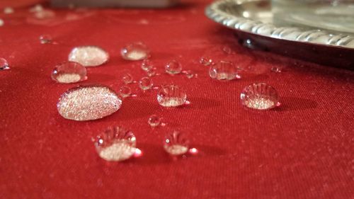 High angle view of christmas decoration