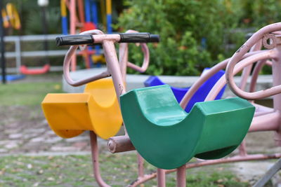 Close-up of playground