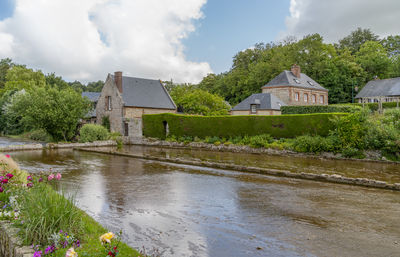 Scenery around river veules at veules-les-roses, a commune in france