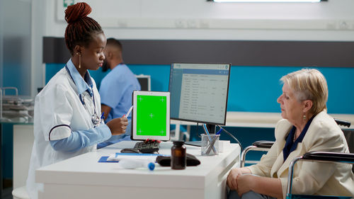 Doctor working at clinic