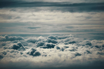 Scenic view of cloudscape against cloudy sky