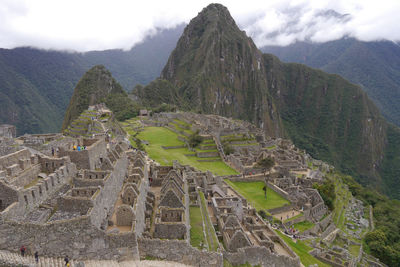 Old ruins of mountain against sky