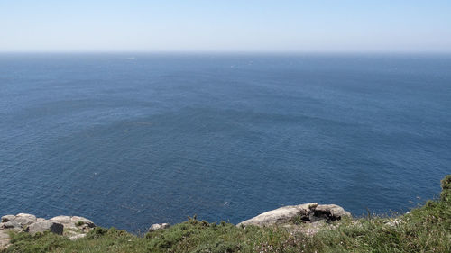 High angle view of sea against sky