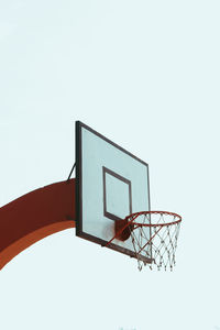 Low angle view of basketball hoop against sky