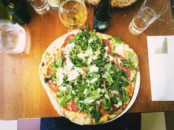 Close-up of food on table