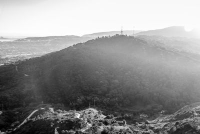 High angle view of landscape against sky