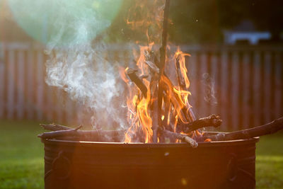 Close-up of fire