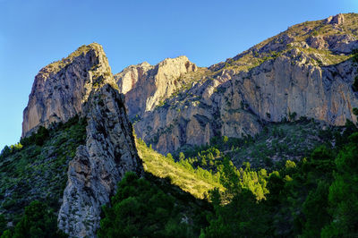 Mountains near the village busot in alicante, spain