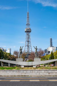 View of city buildings against sky