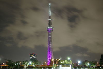 City skyline at night