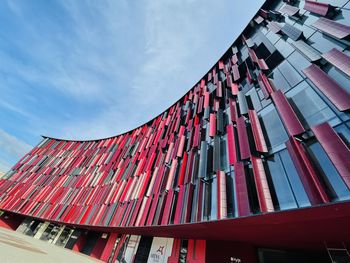 Low angle view of modern building against sky