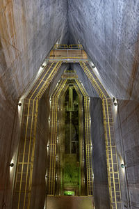 Low angle view of illuminated building