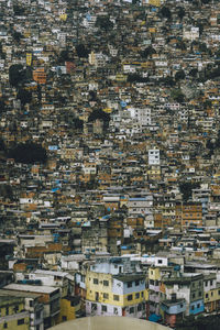 Aerial view of houses in city