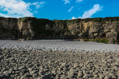 Fontygary pebble beach in the afternoon during summer