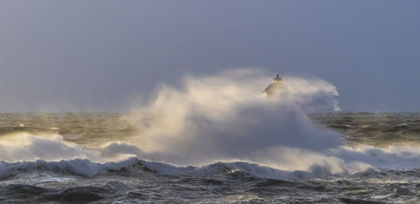 Panoramic view of sea against sky