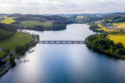 Scenic view of river against sky