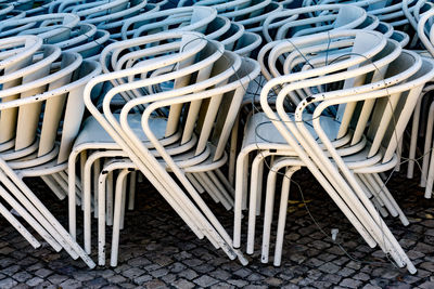 Close-up of chairs