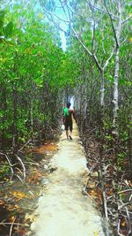 People walking on footpath