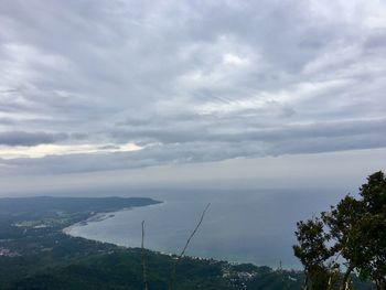 Storm clouds over landscape