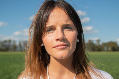 Portrait of young woman