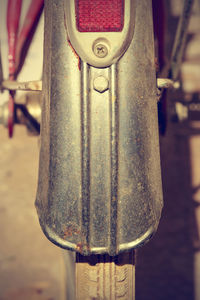 Close-up of rusty metal pole