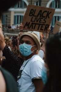 People on street in city