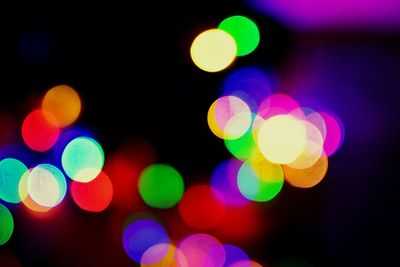 Defocused image of illuminated lights