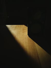 Close-up of shadow on floor