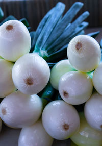 Full frame shot of onions at the market