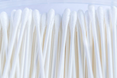 Close-up of white curtain