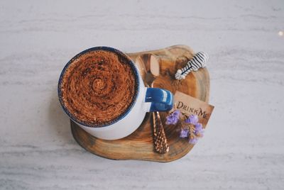 Close-up of coffee on table