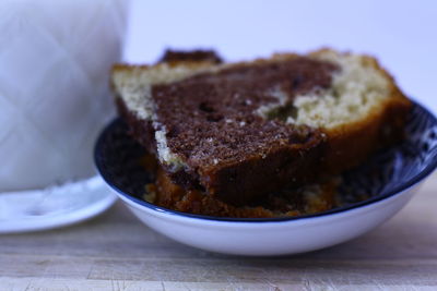 Close-up of food in bowl on table