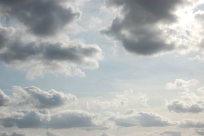 Low angle view of clouds in sky