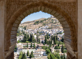 View of the albaicin from the alhambra of granada