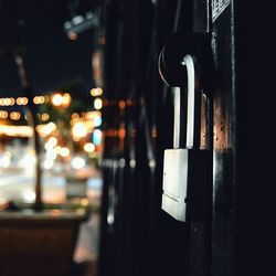Close-up of illuminated lamp