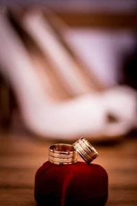 Close-up of bottle on table