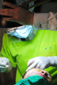 Close-up of hands