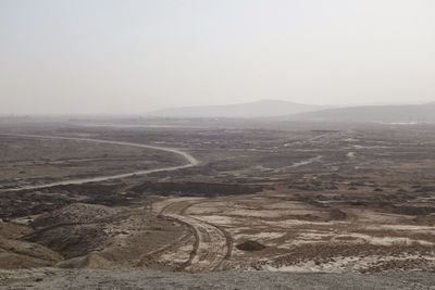 Scenic view of landscape against clear sky