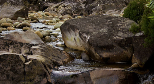 Close-up of rock formation in cave