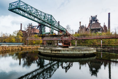 Low angle view of industrial building